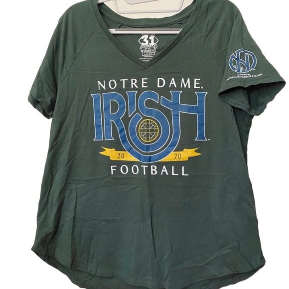 University of Notre Dame The Shirt Project 2020 Women's V-Neck Tee Shirt, Large - Picture 1 of 2